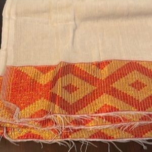 Handmade woven cotton Ethiopian scarf/Netela